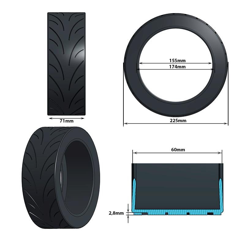 NEUMATICO TUBELESS 9,5X2,5-6,1 CST